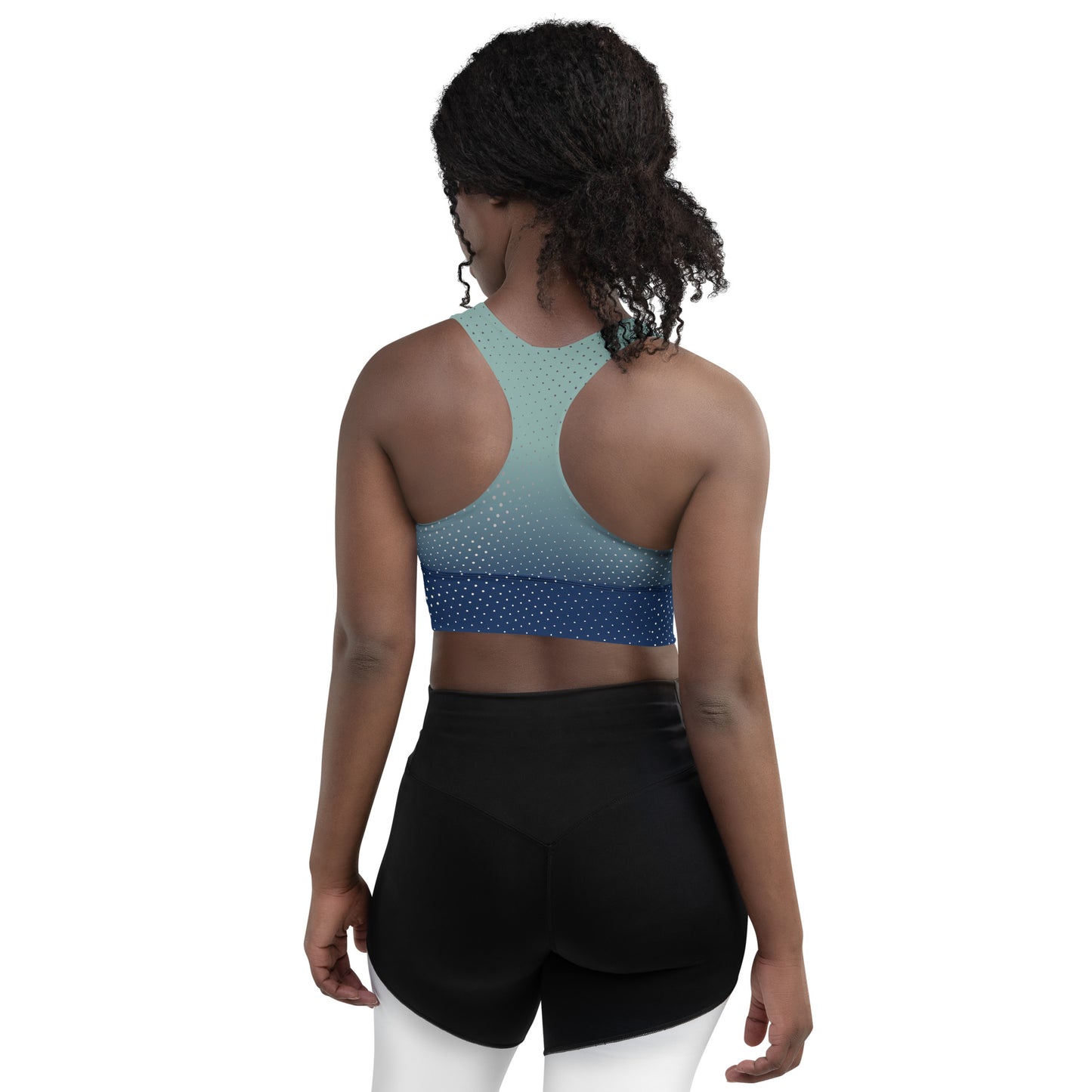 Navy Blue Longline sports bra