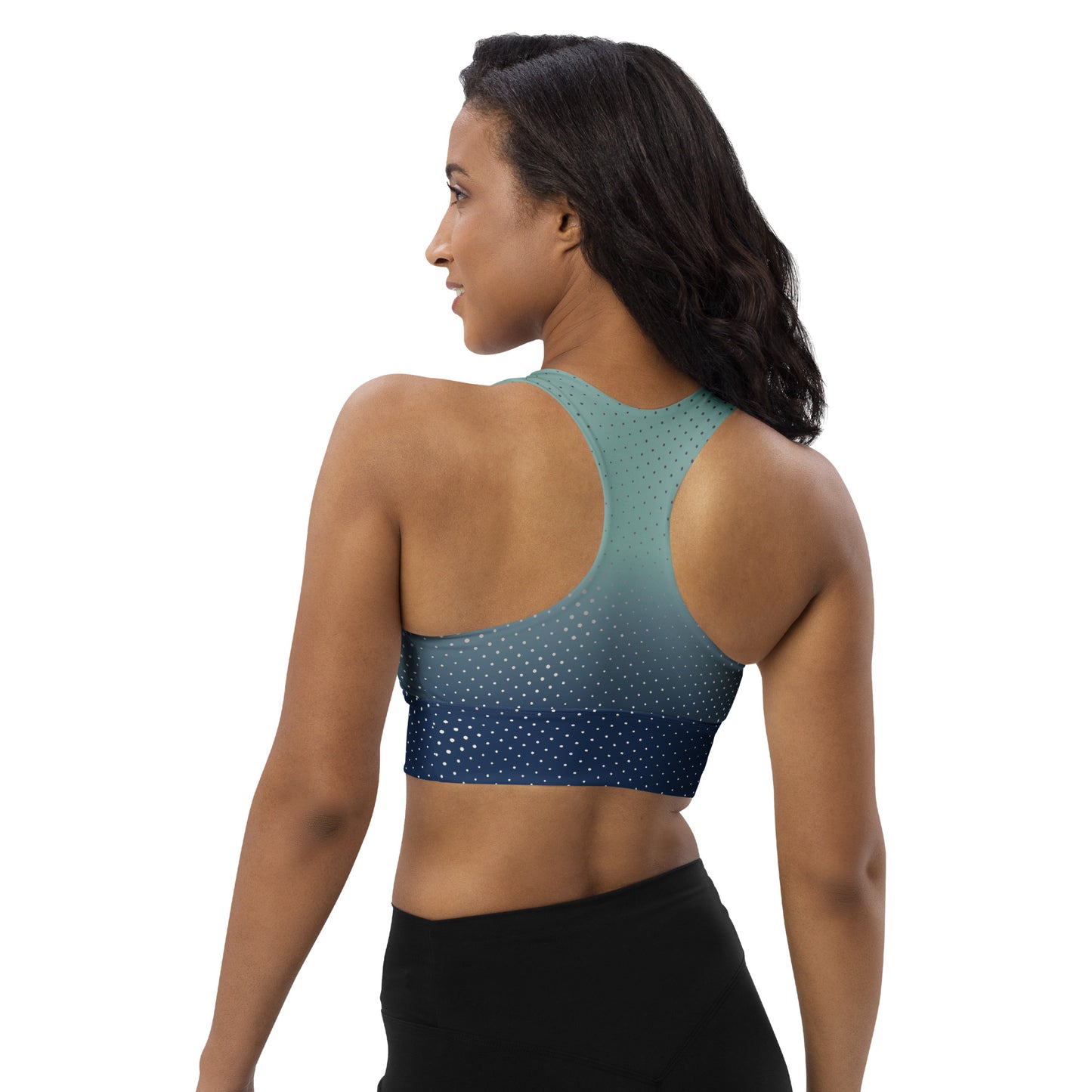 Navy Blue Longline sports bra