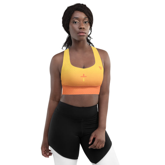 Tangerine Longline sports bra