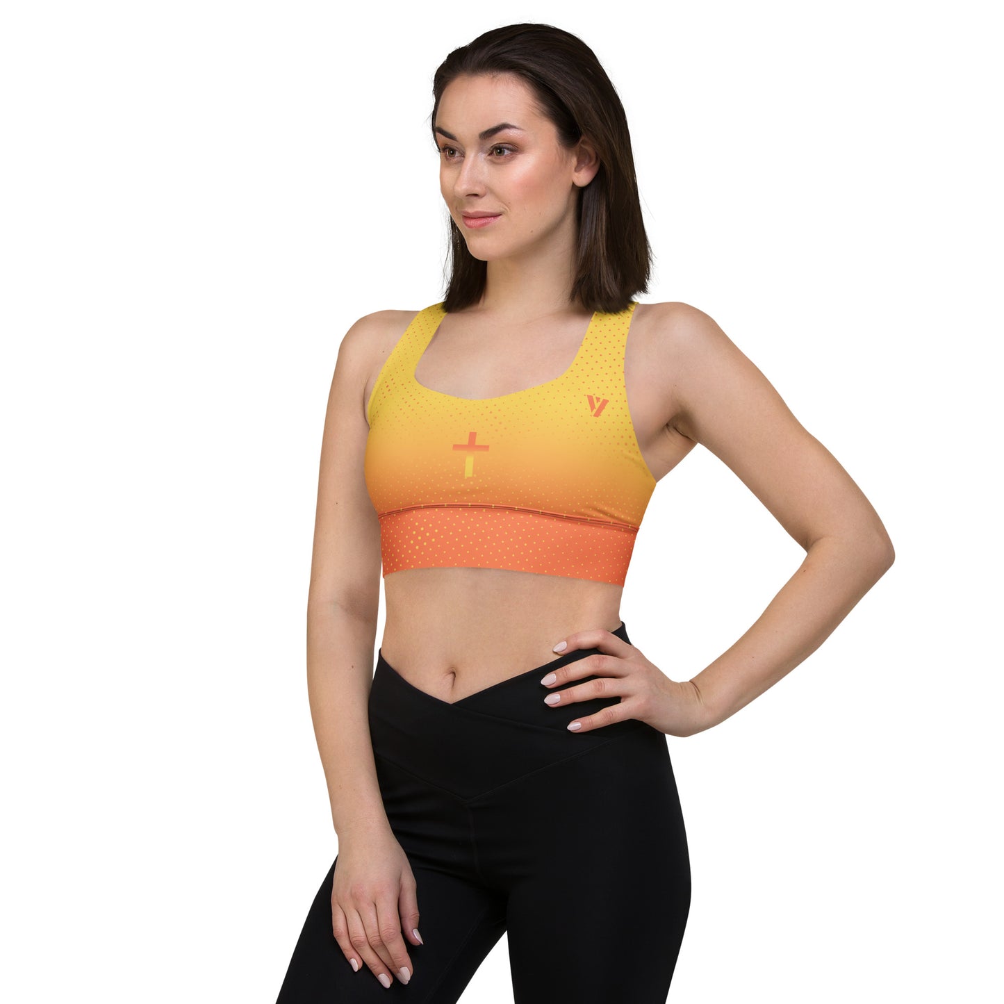 Tangerine Longline sports bra