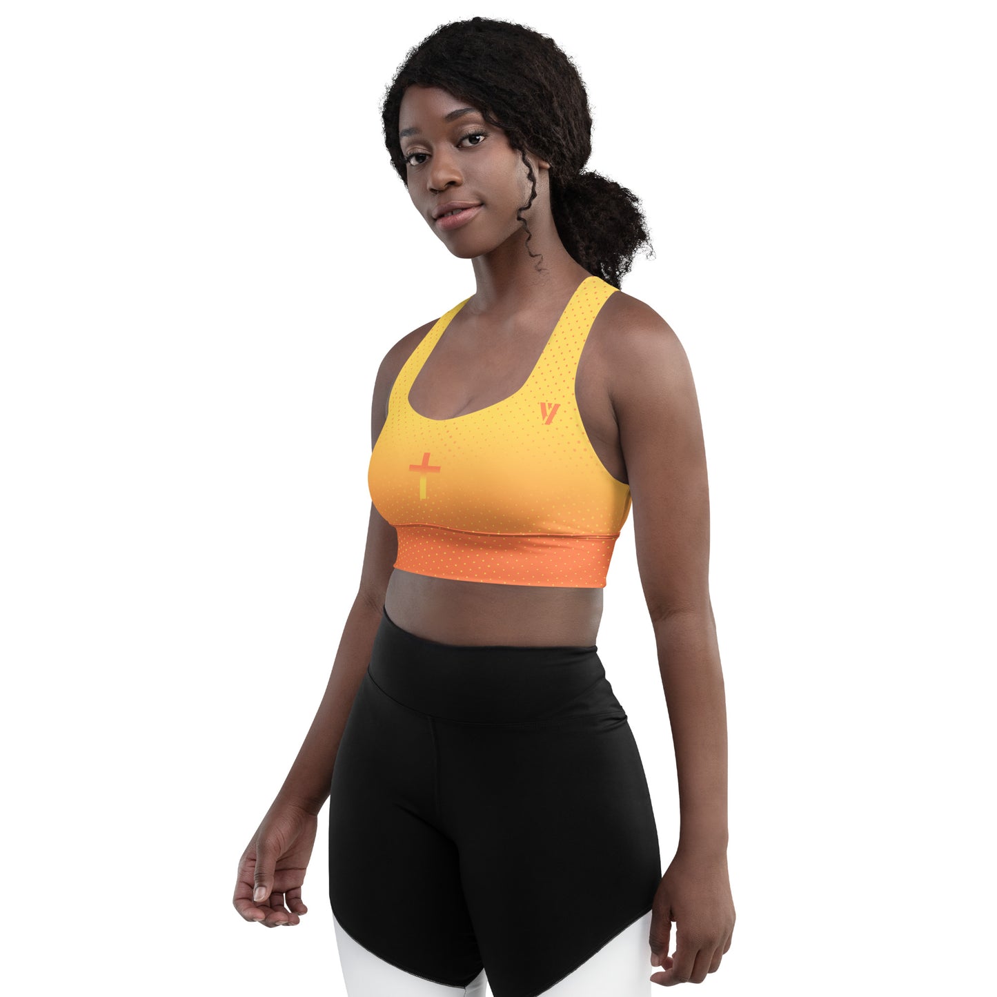 Tangerine Longline sports bra