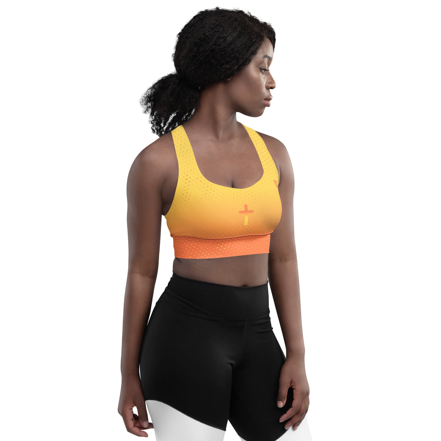 Tangerine Longline sports bra