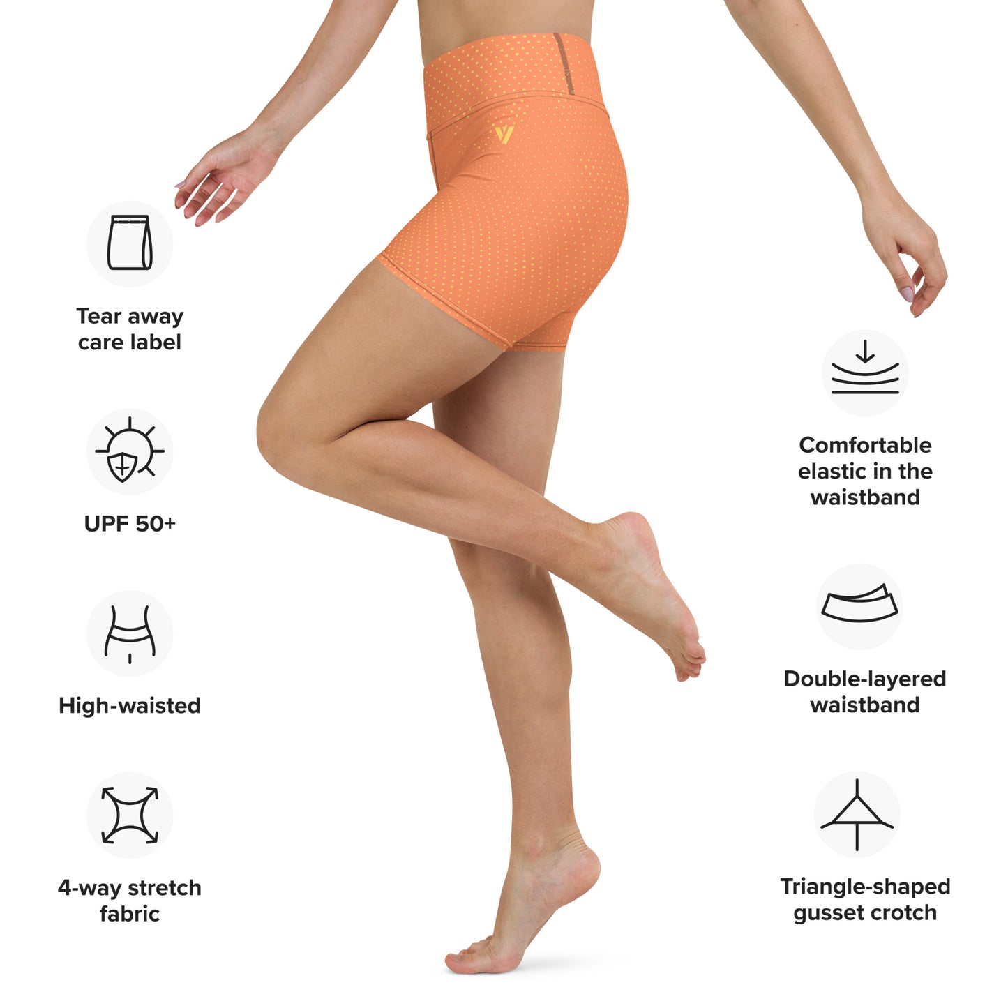 Tangerine Yoga Shorts